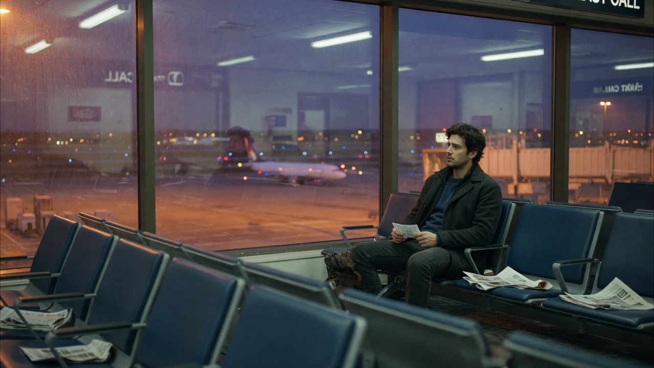 A long AI interactive story generated from an unsent-flight premise and fictional opening image